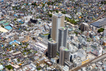 千葉県市川市の高層マンションを空撮 © northsan