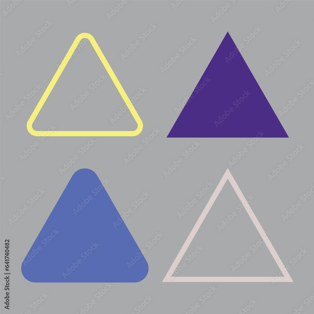 Poster triangle shape icon vector on a isolated background.