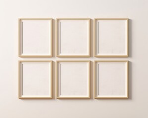 Mockup poster frame close up on wall, 3d render, Generative AI