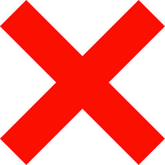 Cross x mark icon