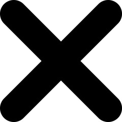 Cross x mark icon. - obrazy, fototapety, plakaty