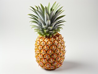 Pineapple isolated on white background. 3d render illustration.