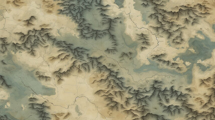 background with topographical map detail, tiny mountain ranges