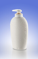 plastic liquid soap bottle with pump - 641750074