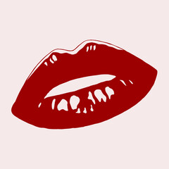 illustration of lips