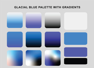 Glacial Blue Palette Gradient pack