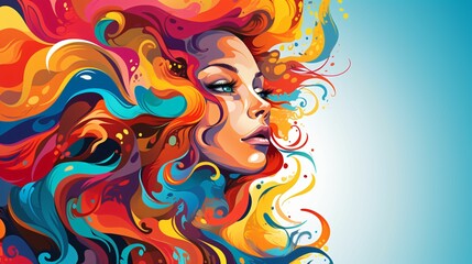 dessin, arrière plan abstrait sur le thème du rêve, du sommeil et du calme, illustration graphique ia générative