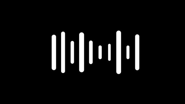Voice vibration sound wave icon stereo equalizer frequency digital movement animation. k1_886