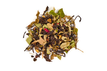 Authentic Georgian tea isolated on white background.