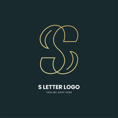 Abstract letter S logo design, Gold, beauty industry, and fashion logos cosmetics business, natural spa salons, yoga, medicine companies and clinics