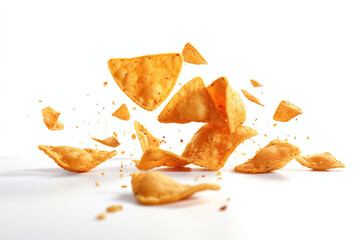 Corn nachos chips isolate