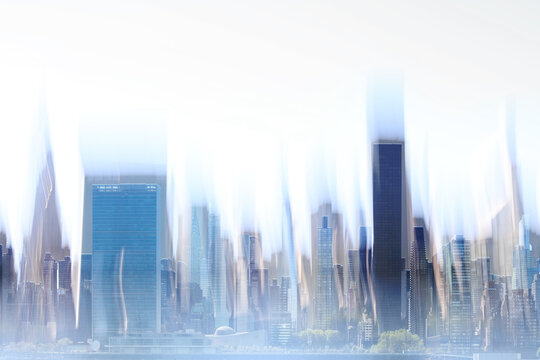 Blurred image of Manhattan