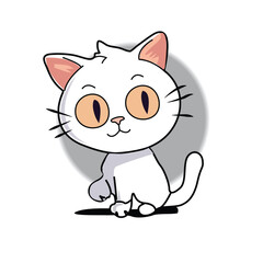 Cute Cat Mascot Cartoon Logo: A Hand-Drawn Icon Illustration Character Fit for Every Business, Pet Store, Pet Shop, Toys, Food, and More