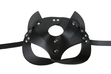 Black leather mask for a fetis. 