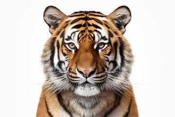 Naklejka premium white bengal tiger isolated on white