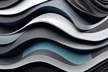 colorful modern curvy waves background illustration Generate AI 