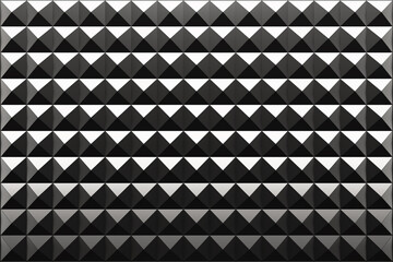 Silver spikes square studs. seamless pattern vector 3d rendering. background texture stock image. spike tile shiny mosaic decoration