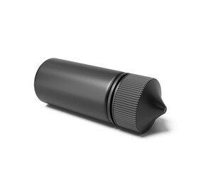 Black clear Chubby gorilla bottle, e liquid bottle isolated on transparent background, prepared for mockup, 3D render.