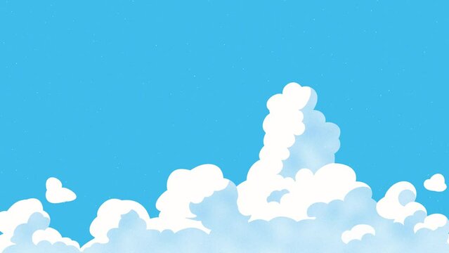 空 背景 イラスト (飛行機雲無し)