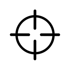 lens focus icon in simple design. target icon