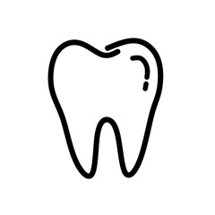 tooth icon vector on white background