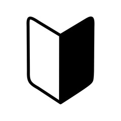 beginner symbol vector on white background