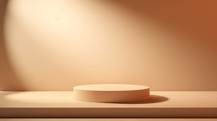 3d luxury beige podium for your luxury product.Generative AI