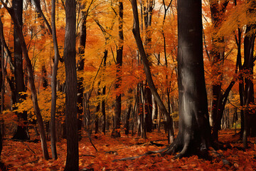 Forest autumn fall concept wallpaper