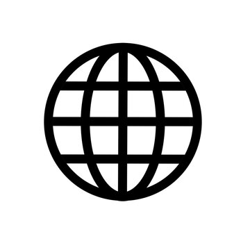 globe icon with line design.website symbol