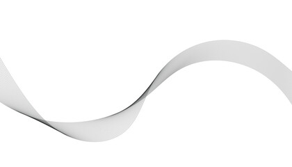 Abstract wave element for design. Digital frequency track equalizer. Stylized line art background. Vector illustration. Wave with lines created using blend tool. Curved wavy line, smooth stripe.