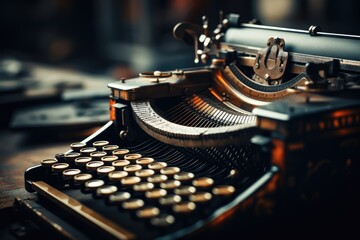 vintage typewriter, writer's tool - AI Generated