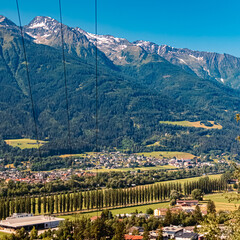 Alpine summer view near Telfs, Innsbruck, Tyrol, Austria