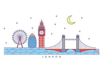 London Buildings Illustration