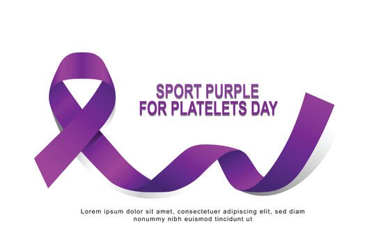 Sport Purple for Platelets Day background.