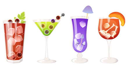 Halloween night party scary drinks