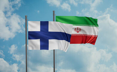 Iran and Finland flag