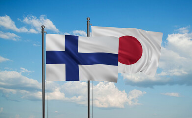 Japan and Finland flag