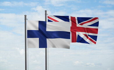 United Kingdom and Finland flag