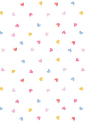 Hand Drawn Heart Seamless Vector Pattern