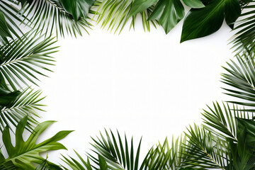 palm leaves frame