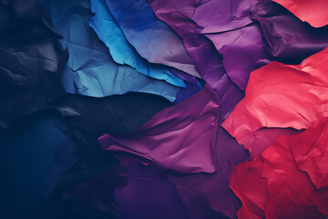 crumpled colorful paper