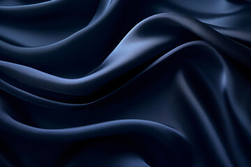 Obraz premium Dark blue satin background