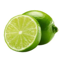 Fototapeta na wymiar Citrus Focus Lime on Isolated Background. Generative AI