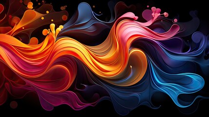 Image of a digital artwork with dynamic swirls of wavy lines.