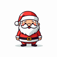 Santa character cartoon logo vector symbol