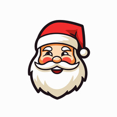 Santa character cartoon logo vector symbol