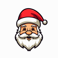 Santa character cartoon logo vector symbol