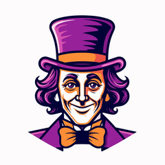 Chocolatier character cartoon logo vector symbol