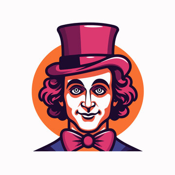 Chocolatier character cartoon logo vector symbol