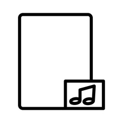 Music File School Outline Icon